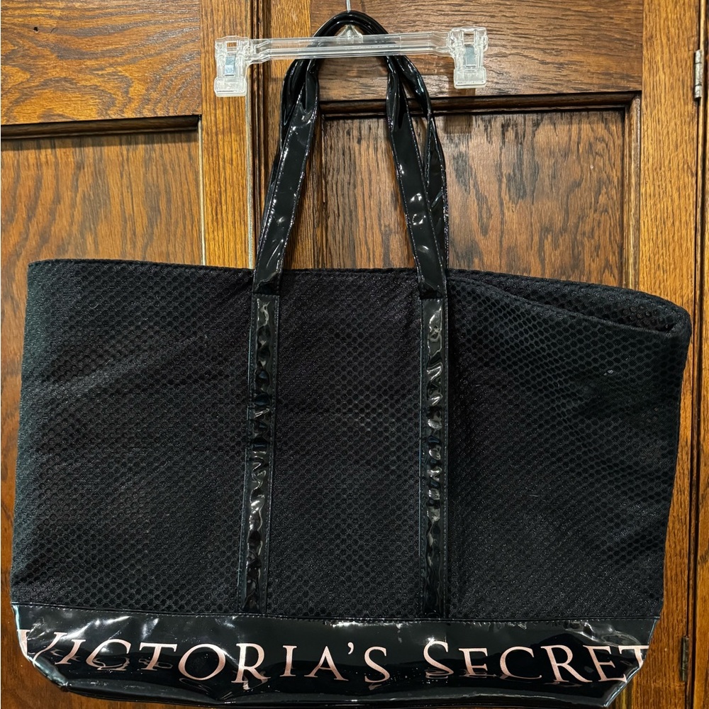 Victoria's Secret Large Black Textured Tote